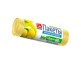 Мешки для мусора 60 л, ароматизированные, Лимон, желтые, в рулоне 20 шт., ПНД, 9 мкм, 650х550 мм, GRIFON Aroma, 101-023 Li в Череповце