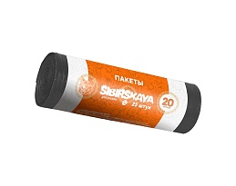 Мешки для мусора 20 л, черные, в рулоне 25 шт., ПНД, 6 мкм, 420х450 мм, SIBIRSKAYA, 101-001 S в Череповце