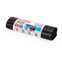 Мешки для мусора 120 л, черные, в рулоне 10 шт., ПНД, 14 мкм, 1100х700 мм, LAIMA, 601385 в Череповце
