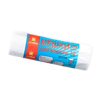 Мешки для мусора 120 л, белые, рулон 10 шт., ПНД, 12 мкм, 1100х690 мм, Эконом, МЭ2622 (МНЭ 120-10б) в Череповце