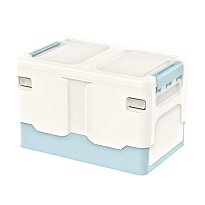 Ящик пластиковый складной белый, дно голубое, 370х240х240 мм в Череповце Ящик пластиковый складной белый, дно голубое, 370х240х240 мм в Череповце