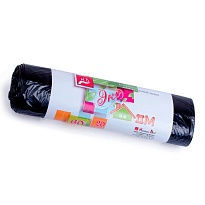 Мешки для мусора 60 л, черные, в рулоне 20 шт., ПНД, 7 мкм, 700х600 мм, Концепция Быта ЭкоДом, 601349 в Череповце