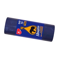 Мешки для мусора 240 л, синие, рулон 10 шт., ПВД 36 мкм, 1350х900 мм, Уфа Пак, МВ1854 (МВ 240-10с) в Череповце