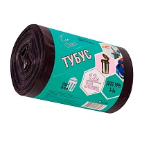Мешки для мусора 12 л, черные, в рулоне 30 шт., ПНД, 6 мкм, 550х320 мм, Концепция Быта Tubus, 604936 в Череповце