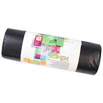 Мешки для мусора 220 л, черные, в рулоне 10 шт., ПВД, 29 мкм, 1100х830 мм, Концепция Быта ЭкоДом, 604924 в Череповце
