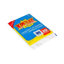 Мешки для мусора 20 л, с ручками, черные, в пачке 20 шт., ПНД, 10 мкм, 550х440 мм, Крепак, 4607075710023 в Череповце